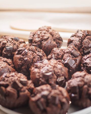 muffins de chocolate veganos