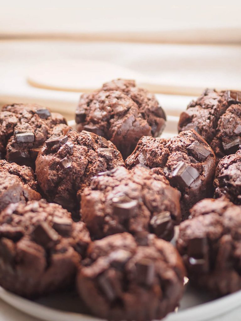 muffins de chocolate veganos