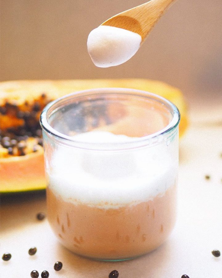 smoothie de papaya y plátano