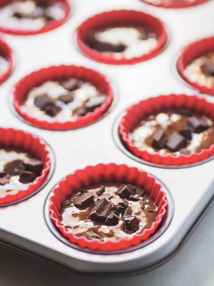 muffins veganos de chocolate