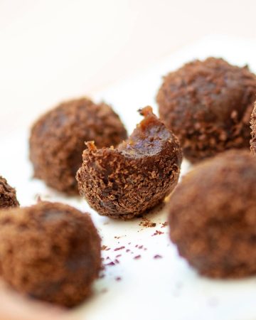 trufas de chocolate veganas