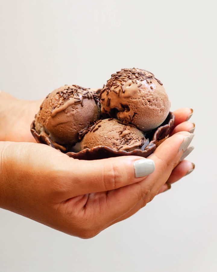 Helado de Chocolate y Plátano Vegano