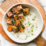tofu teriyaki con arroz